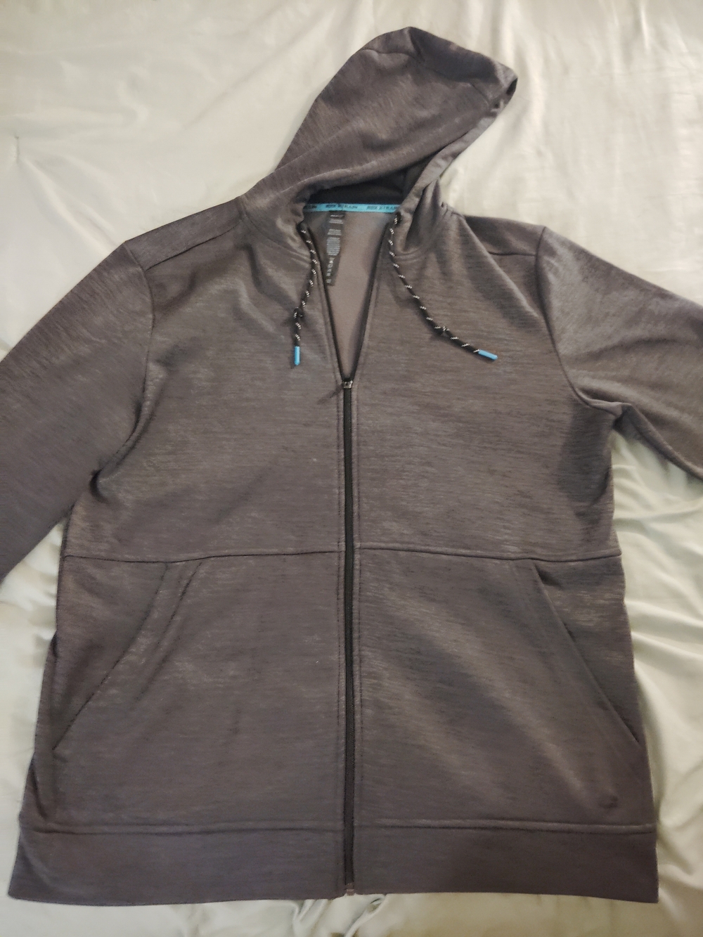 RBX Men's Heather Gray Full-Zip Hoodie Jacket